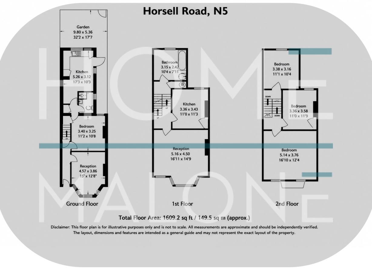 16, Horsell Road, London floorplan
