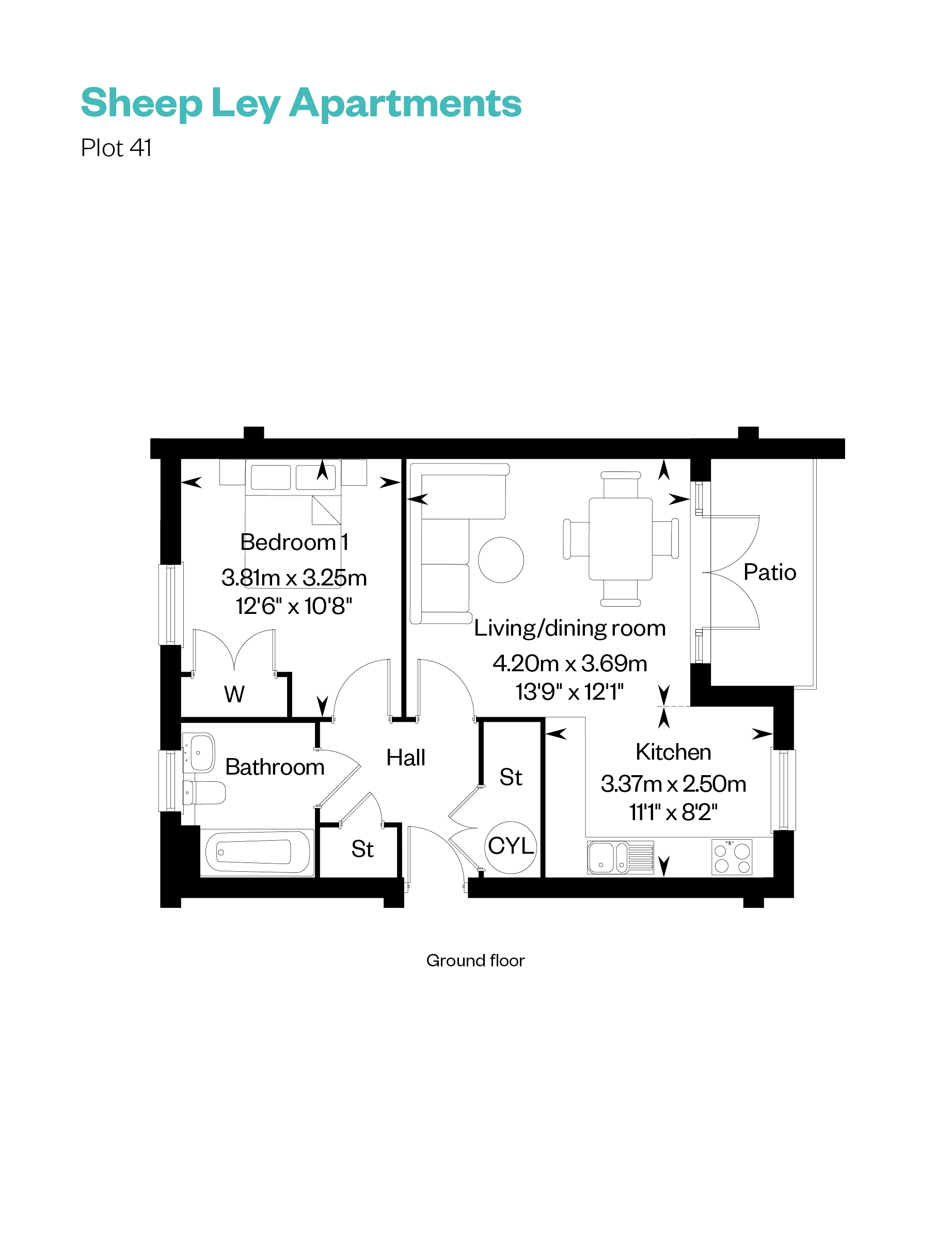 41, 1, Kendale Road, Waterbeach, Cb25 9Qs floorplan