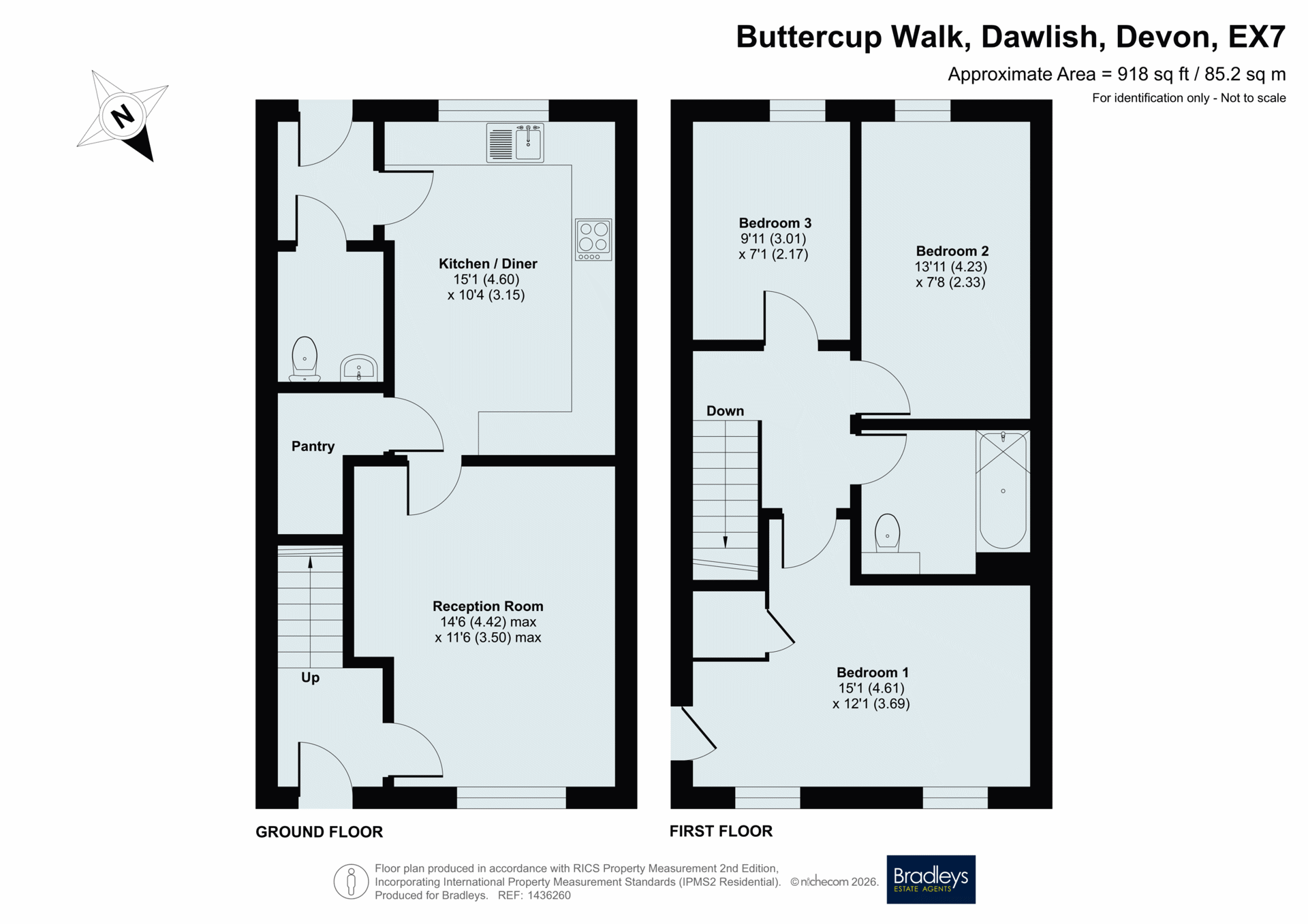 14, Buttercup Walk, Devon floorplan