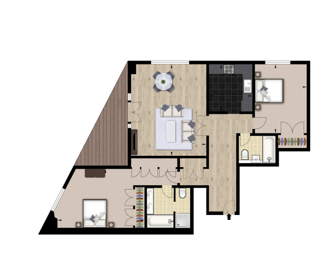 Apartment 64 Circus Apartments 39, Westferry Circus, London floorplan