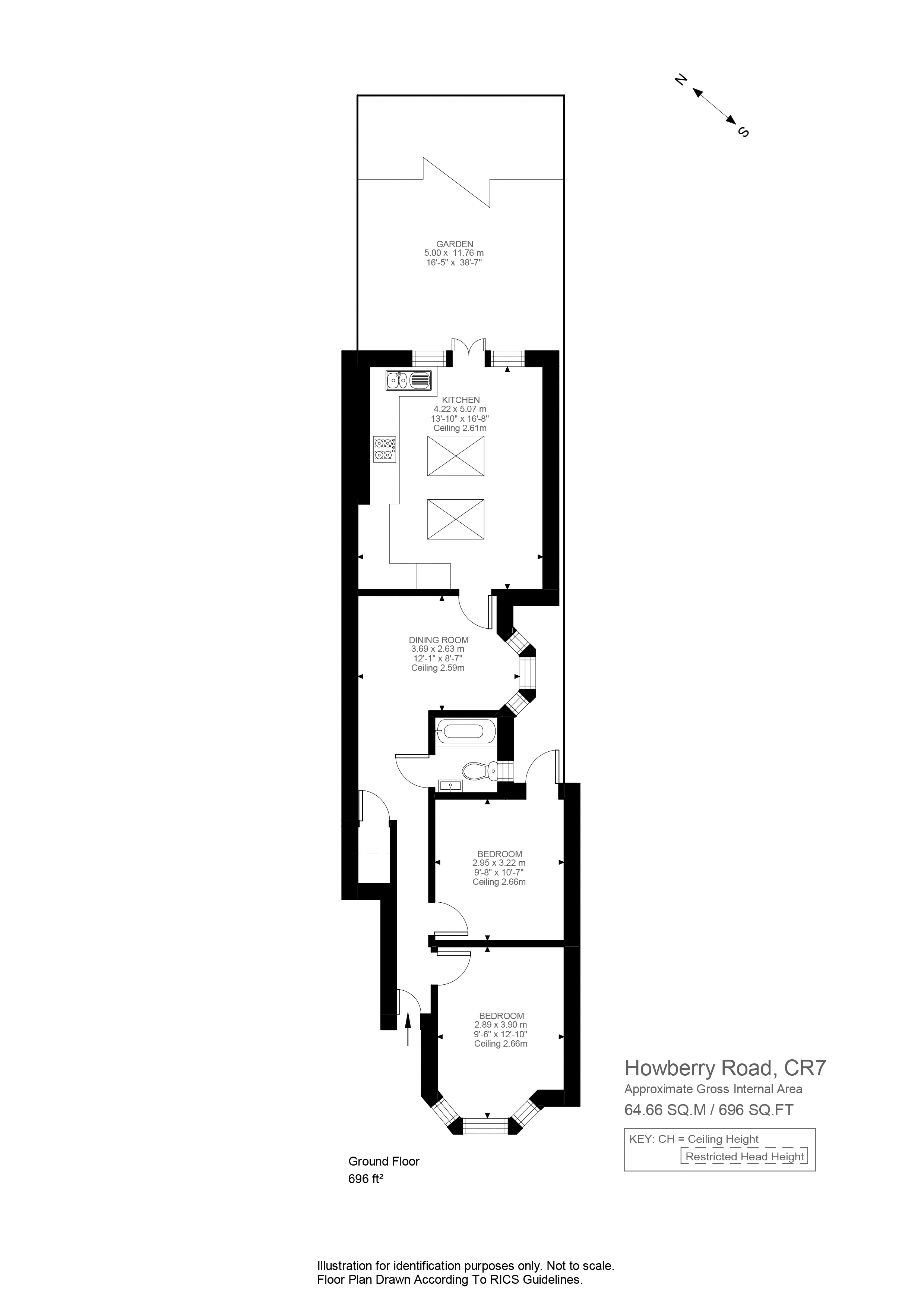 Howberry Road, Thornton Heath CR7, 2 bedroom flat for sale 61631810