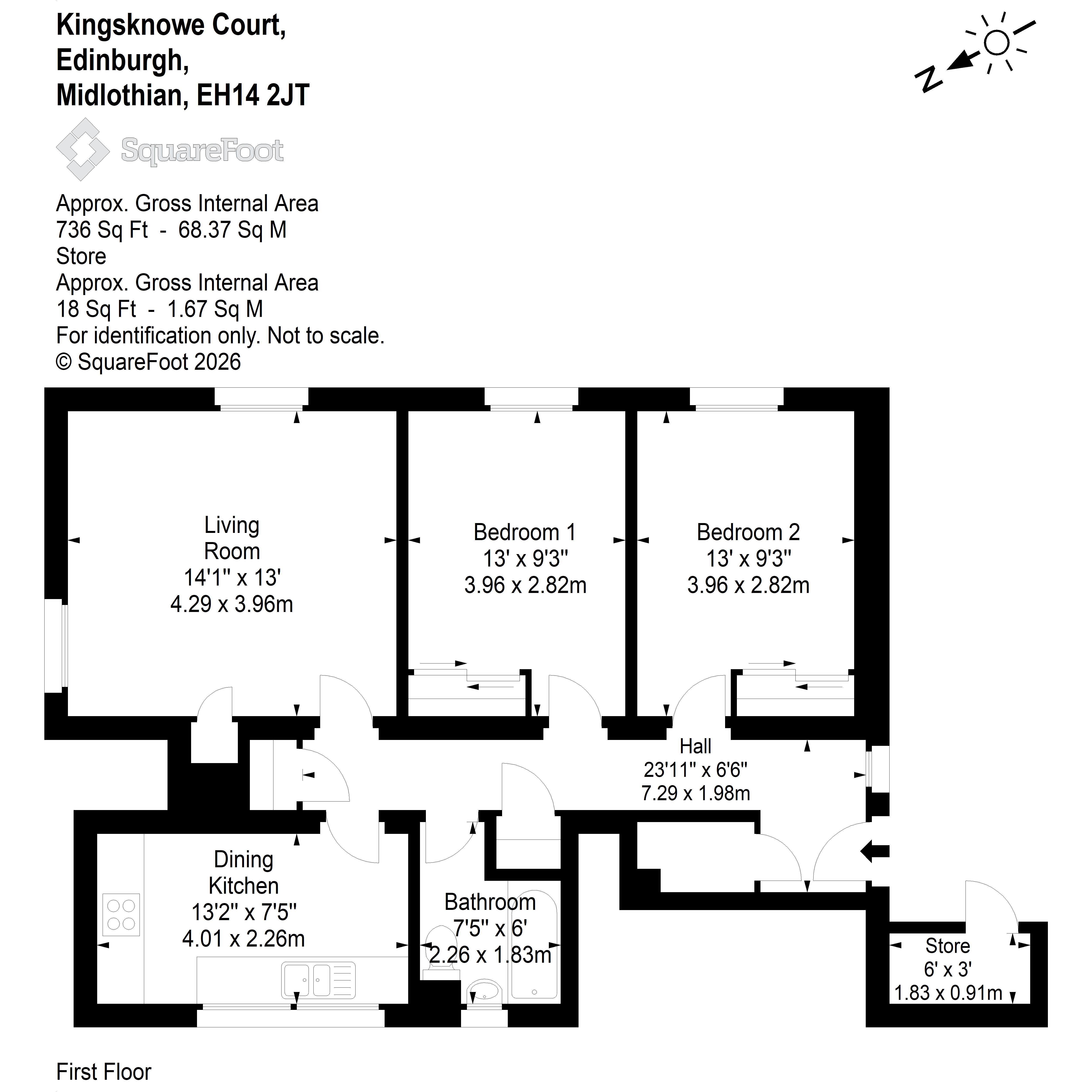 4/6 Kingsknowe Court, Edinburgh, EH14 2JT floorplan