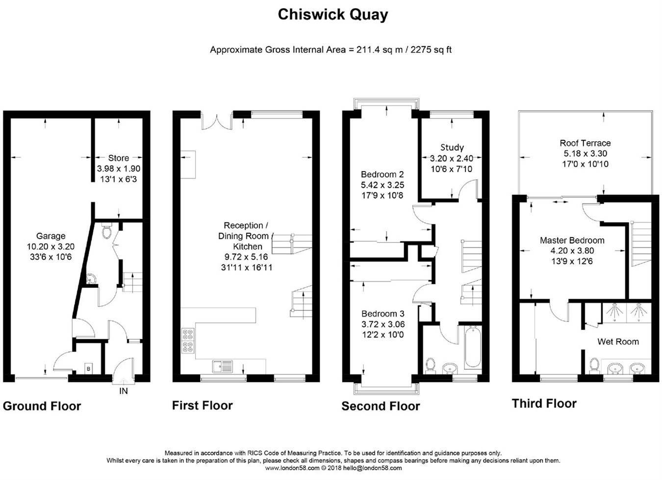 4 Bedrooms Town house to rent in Chiswick Quay, Chiswick W4