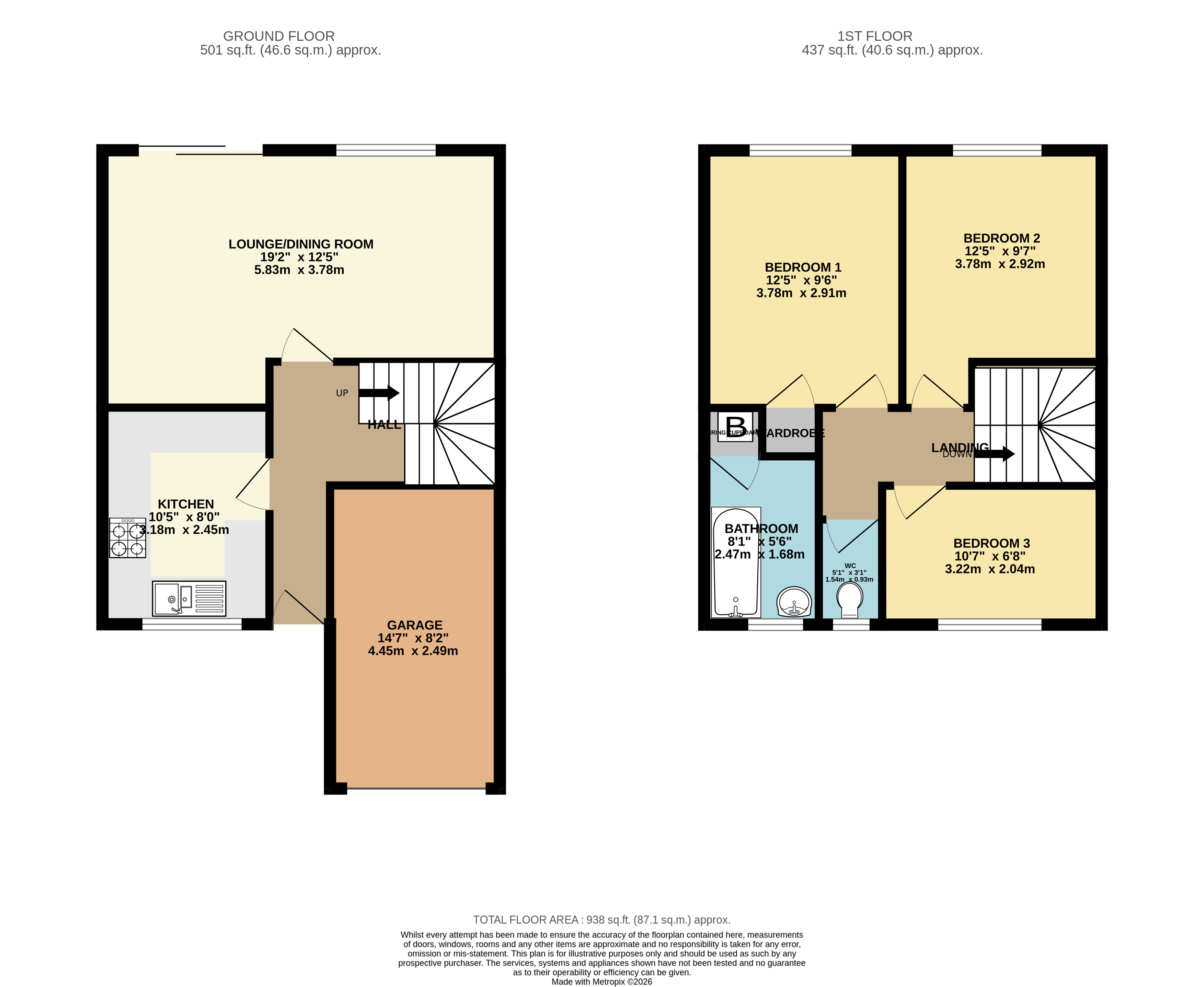 7, Galloway Close, Barwell floorplan