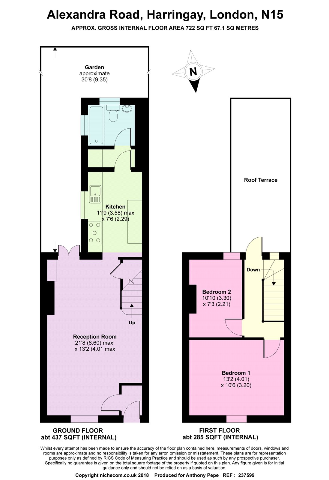 2 Bedrooms Terraced house to rent in Alexandra Road, Harringay, London N15