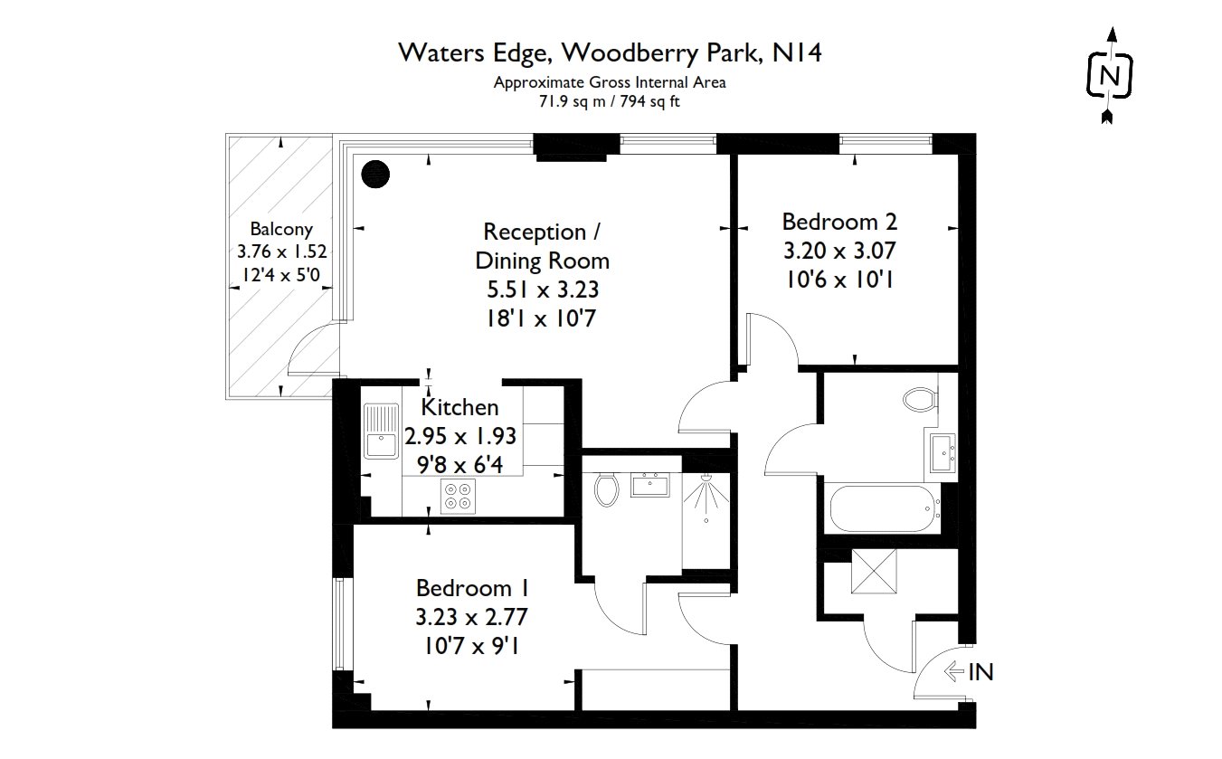 Rivulet Apartments, Devan Grove N4, 2 bedroom flat for sale 58784879