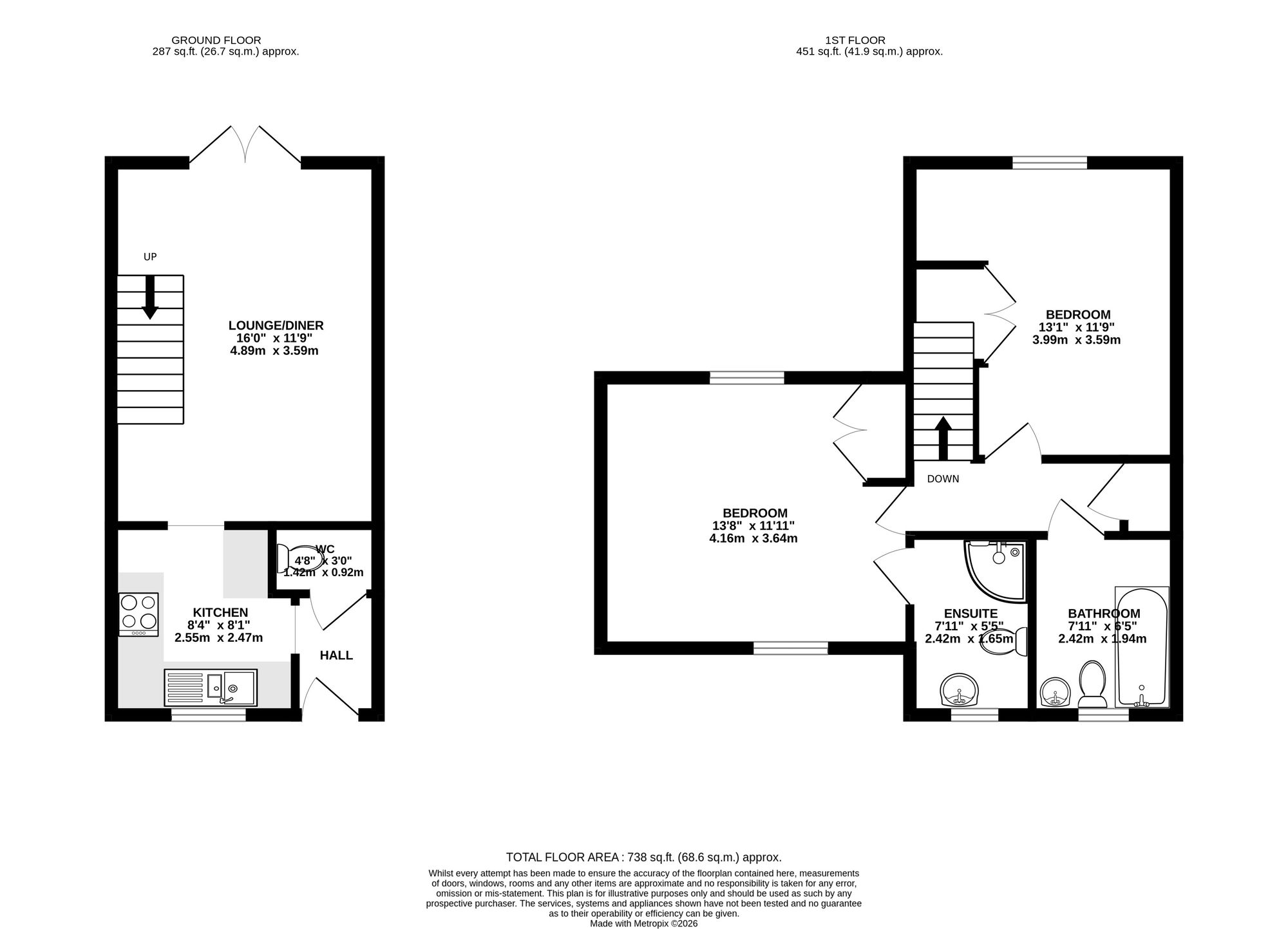 14 Llewellyn Walk, Newport floorplan