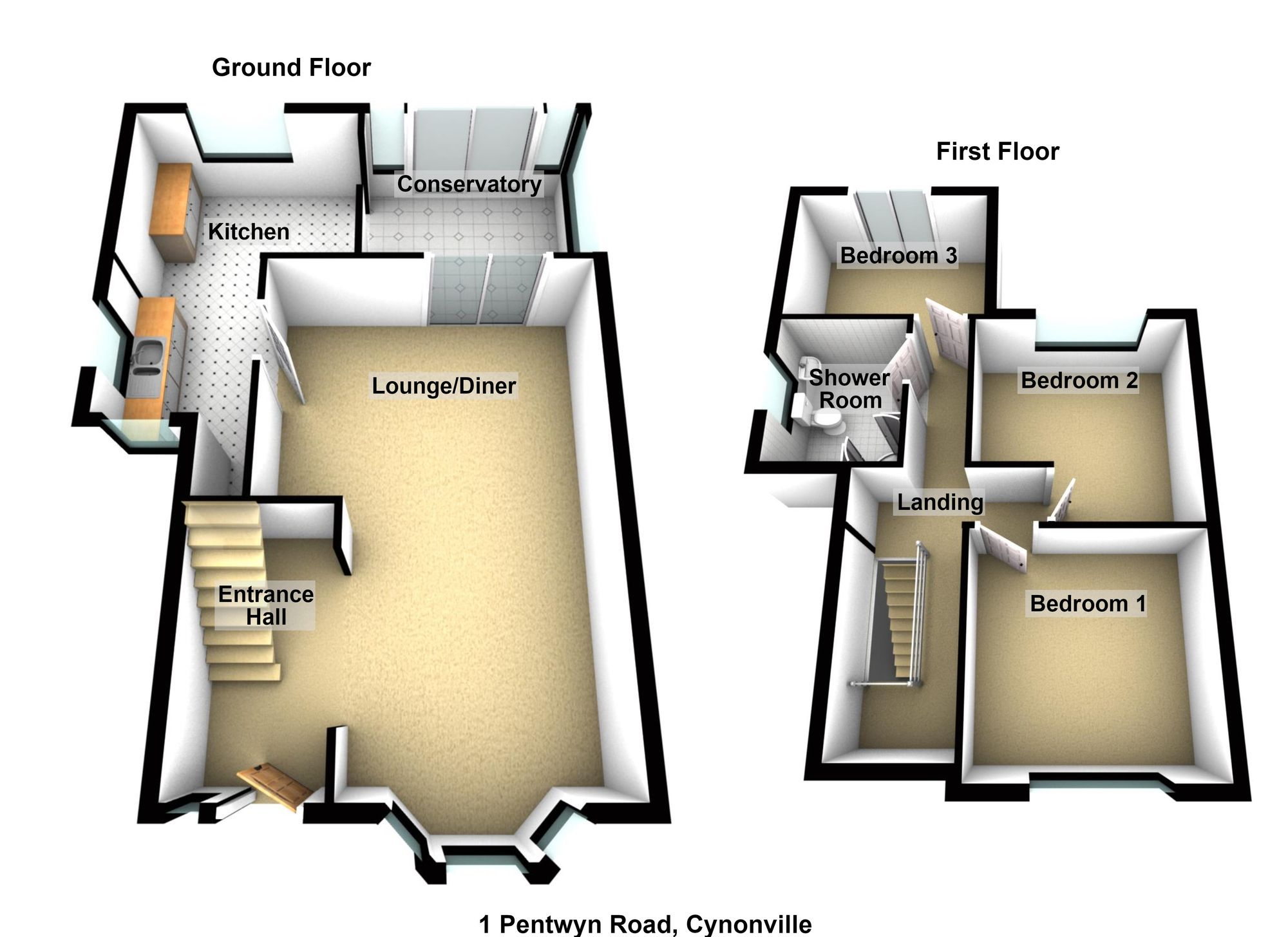 1 Pentwyn Road, Port Talbot floorplan