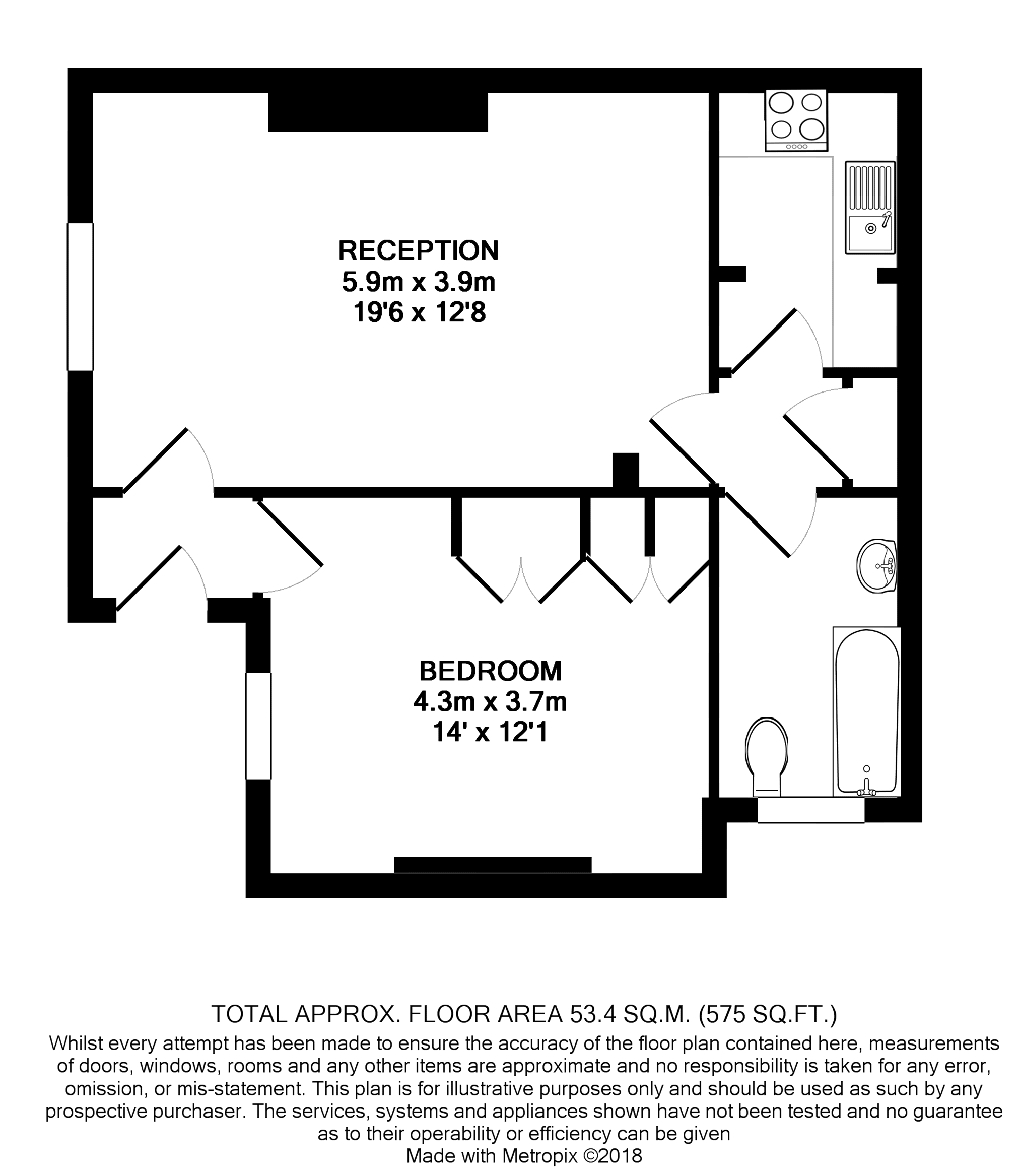 1 Bedrooms Flat to rent in Wrights Lane, Kensington W8