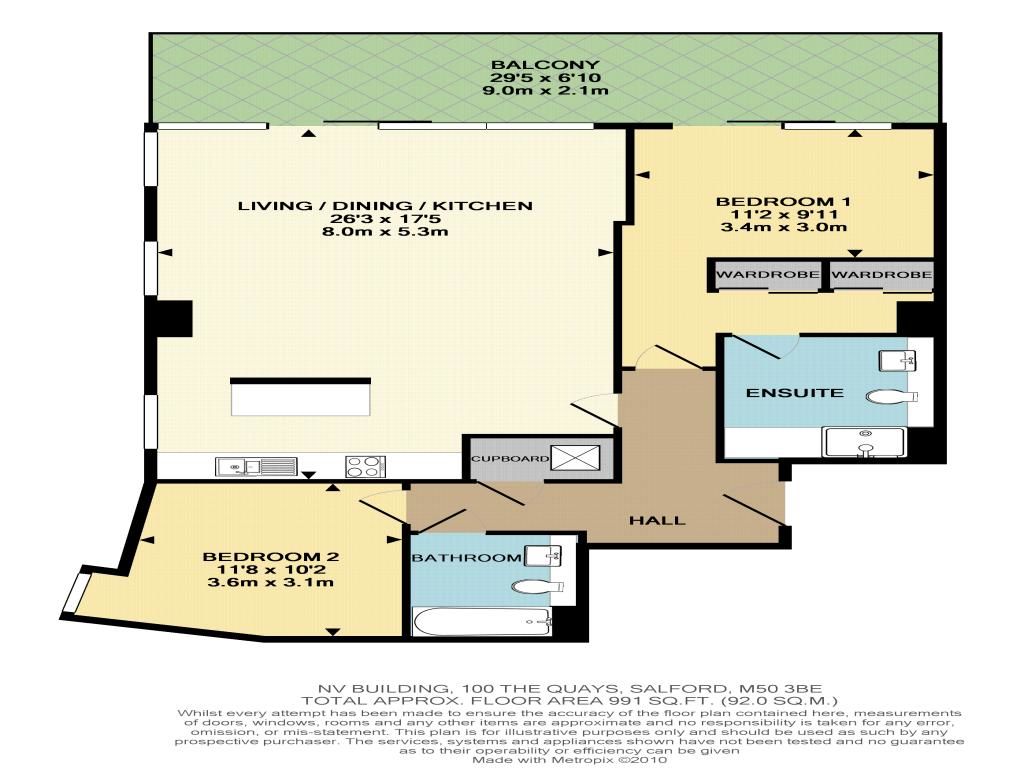 2 Bedrooms Flat to rent in The Quays, Salford M50