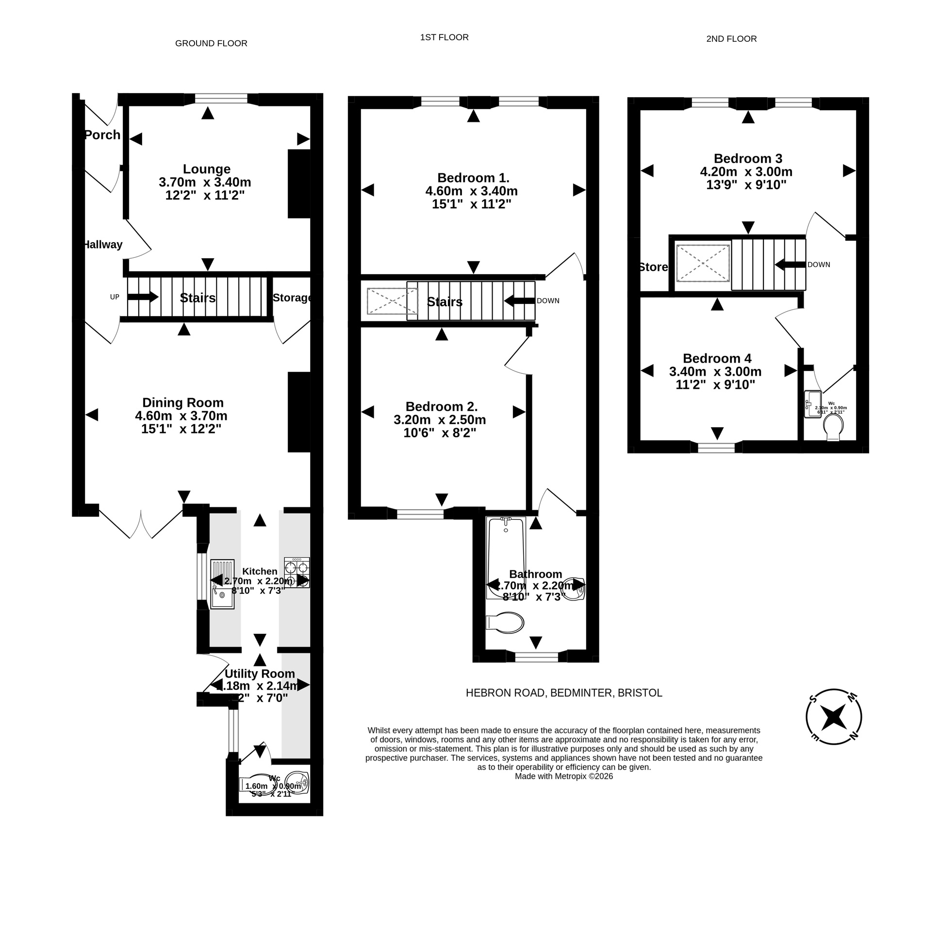 16 Hebron Road, Bristol floorplan