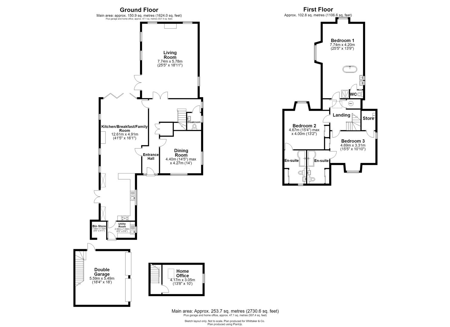 1B, Oakwood Drive, Harpenden floorplan