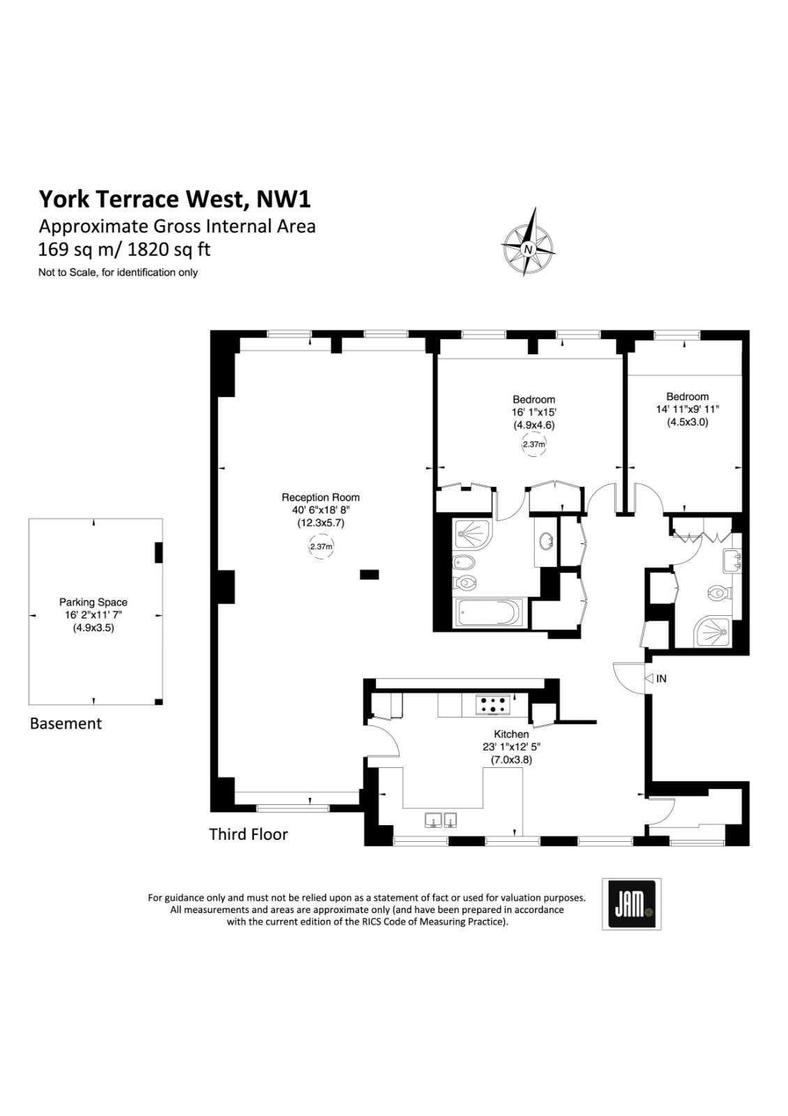 32, York Terrace West, London floorplan