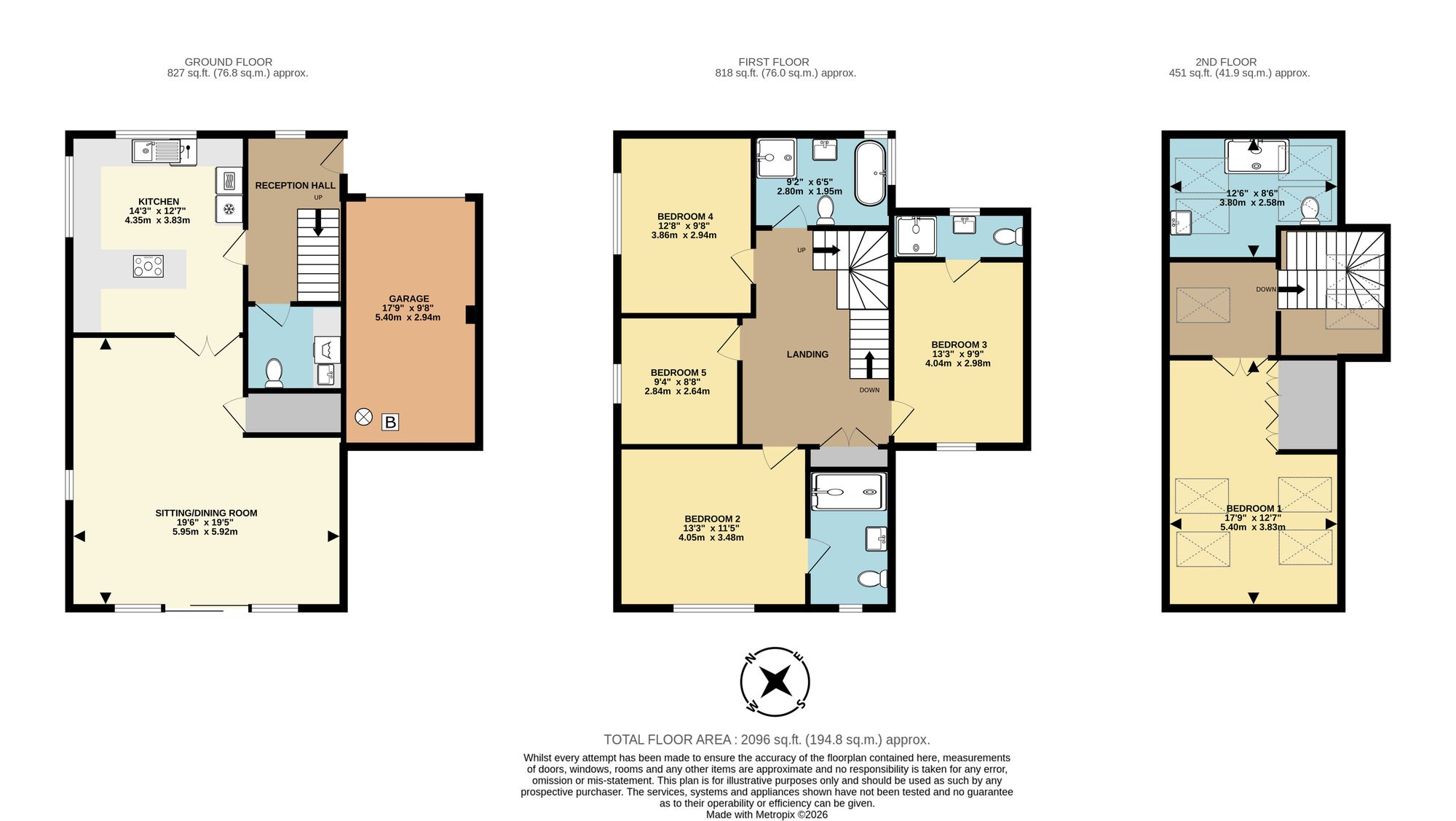 1 Churscombe Gardens, Paignton floorplan