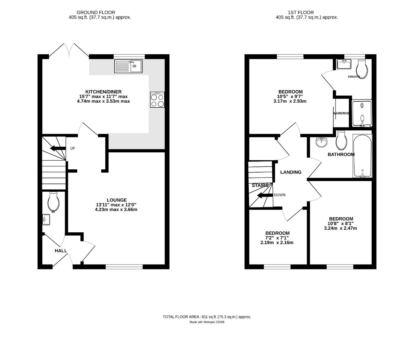 19, Hubberd Road, Dunmow floorplan
