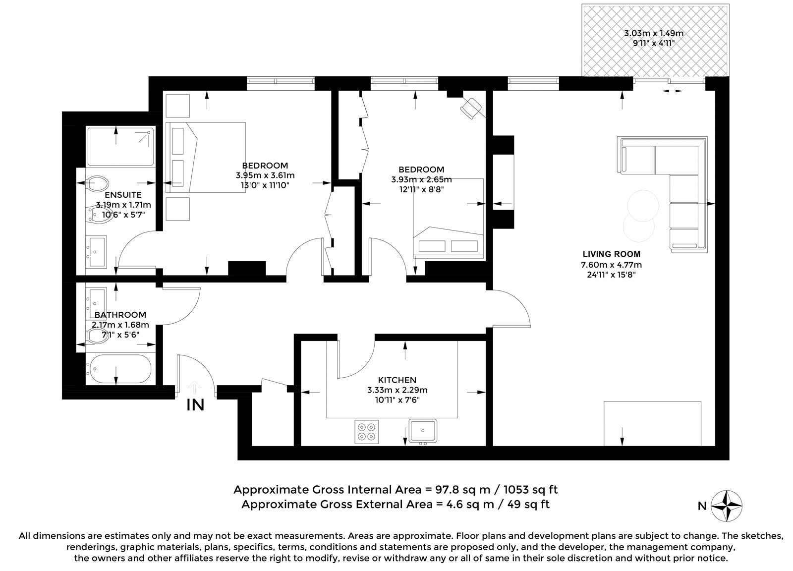 2 Bedrooms Flat to rent in Regal House, Lensbury Ave SW6