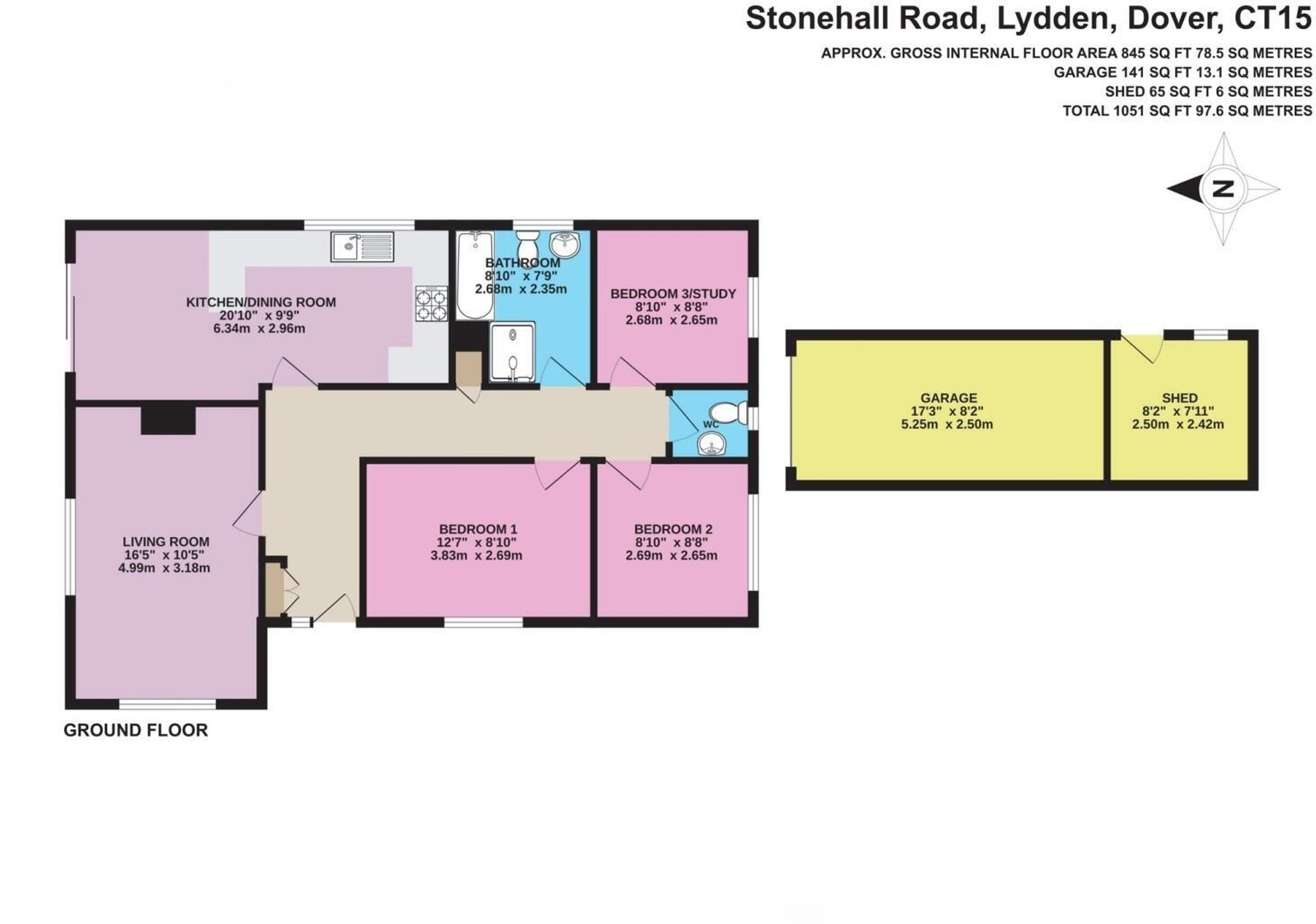 68 Stonehall Road, Dover floorplan