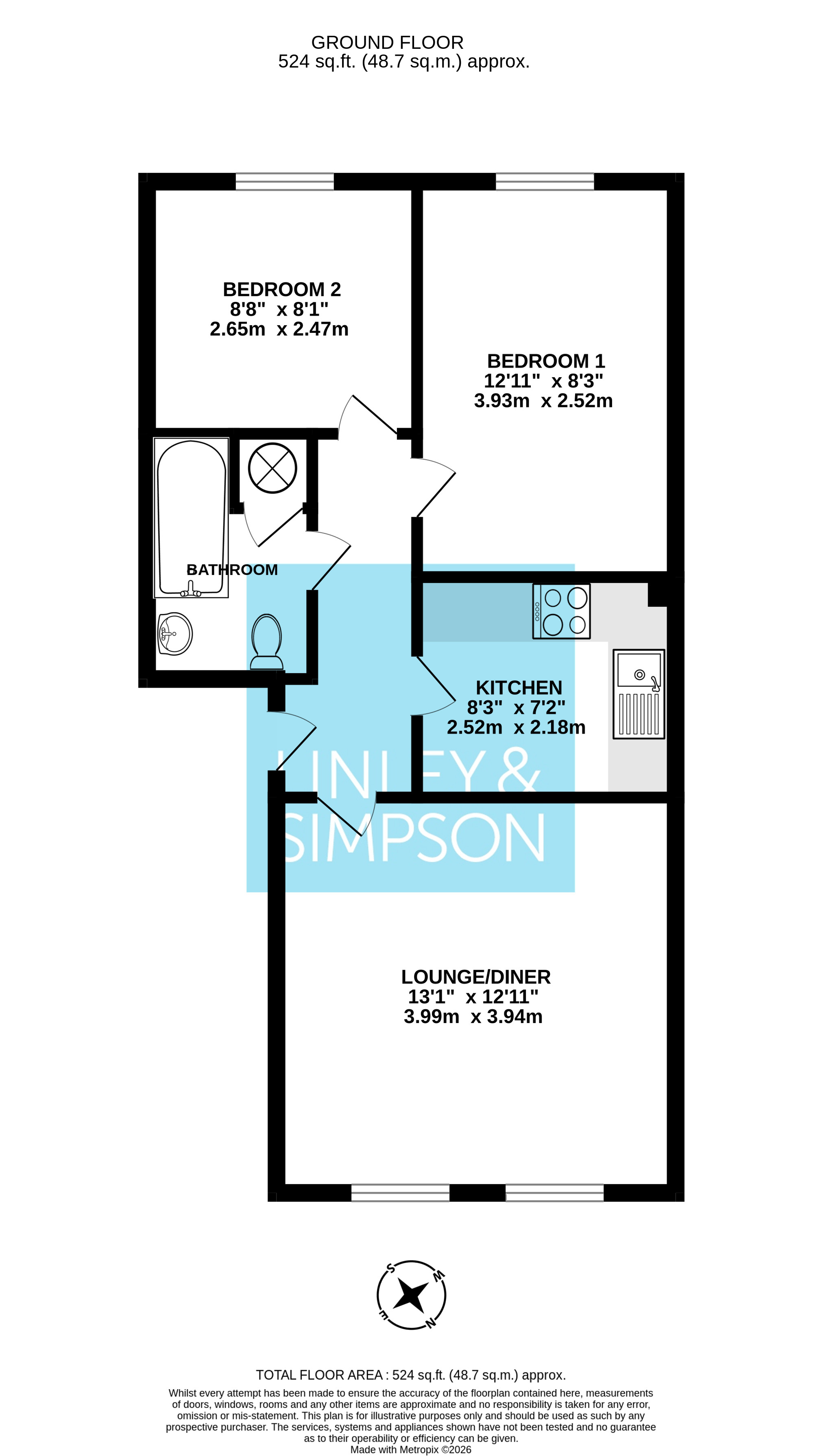 8,, Danube House, Huntington Road floorplan