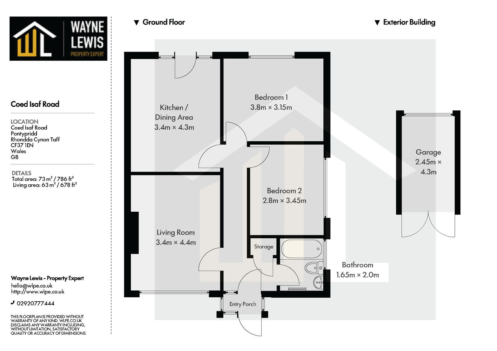 74, Coed Isaf Road, Pontypridd floorplan