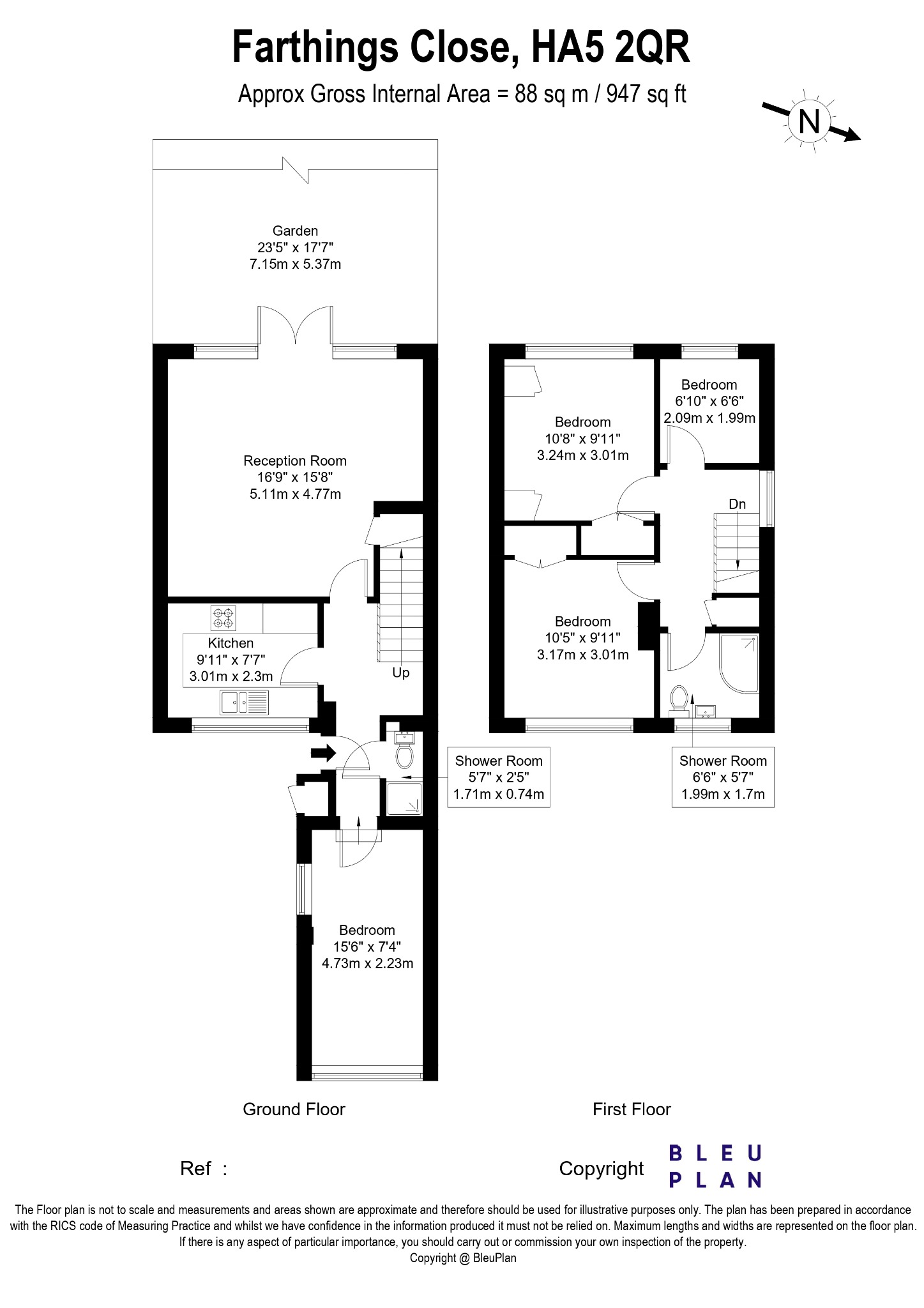 17, Farthings Close, Pinner floorplan
