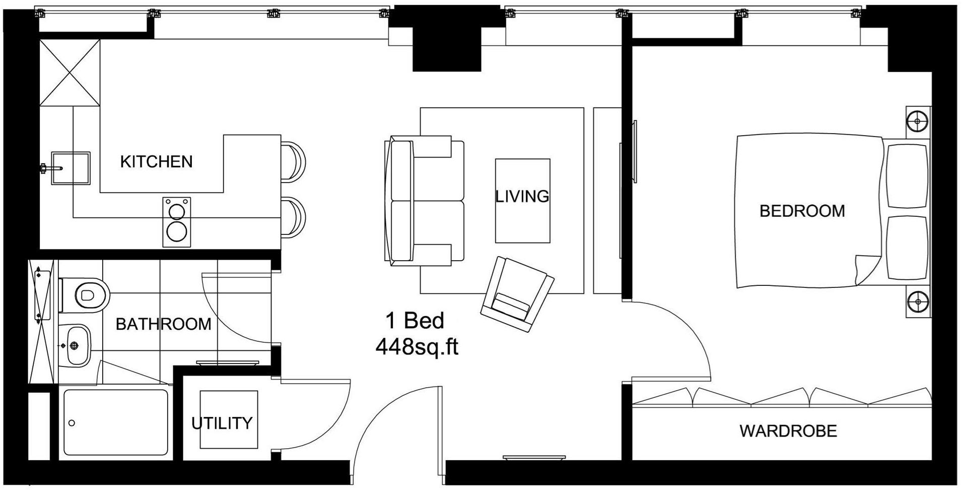 5, One Swallow Street, Birmingham floorplan