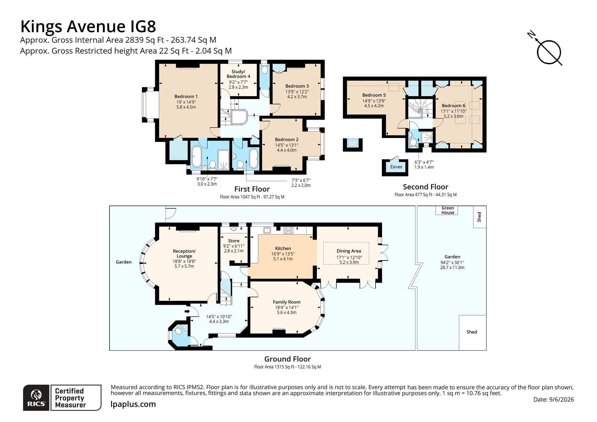 14 Kings Avenue, Woodford Green floorplan