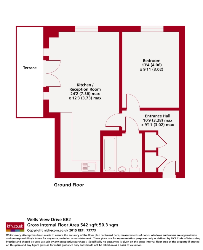 Flat 1 Strand House, 16, Wells View Drive, Kent floorplan