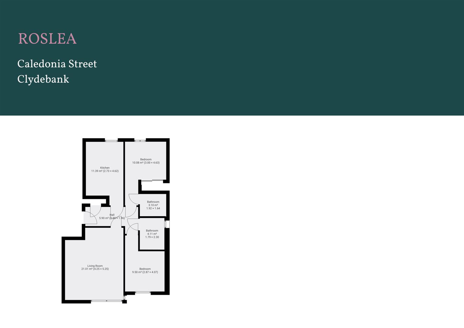 3/1, 20, Caledonia Street, Clydebank floorplan
