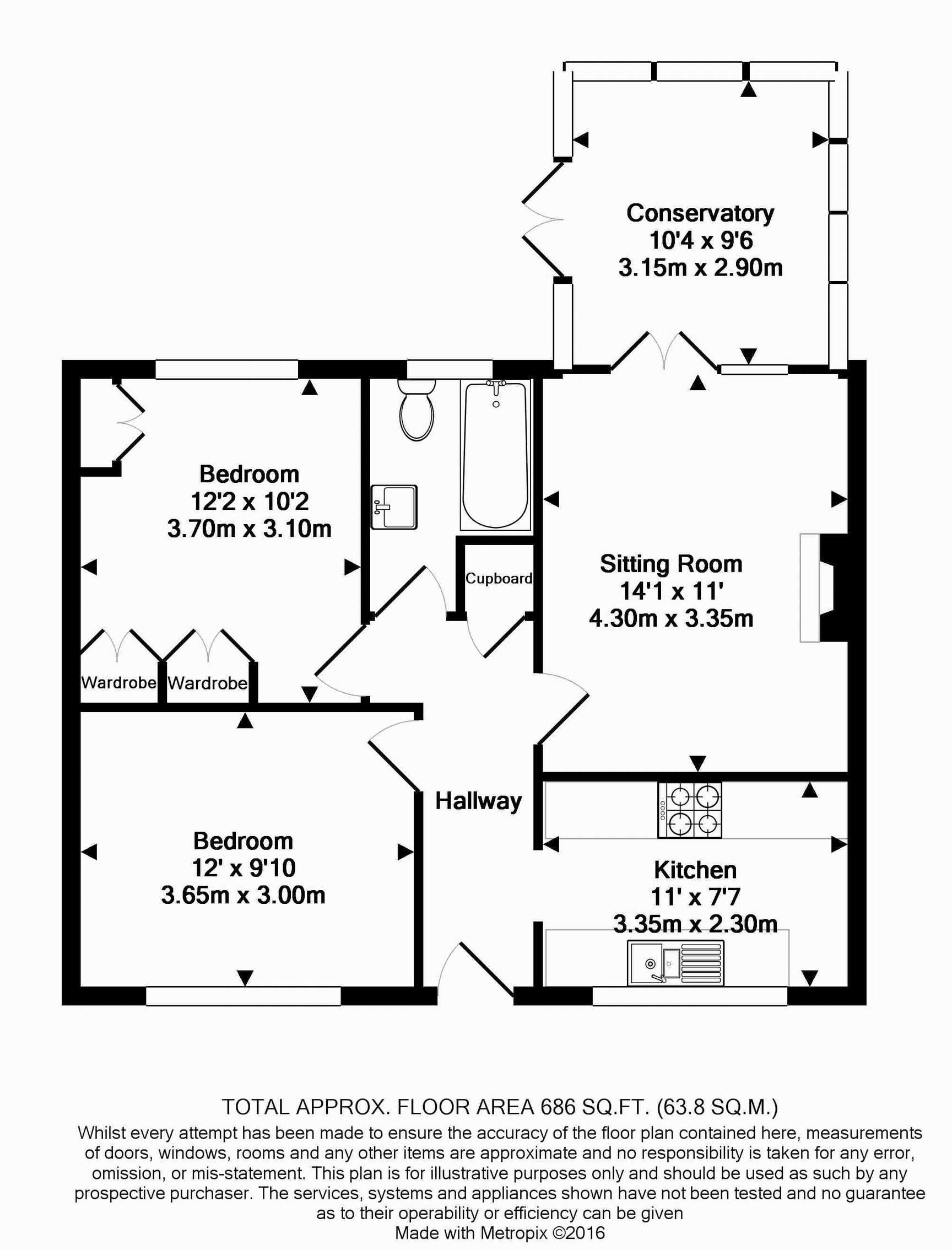 2 Bedrooms Semi-detached bungalow for sale in Wickham Road, Church Crookham, Fleet GU52