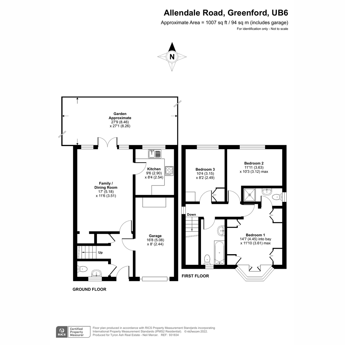 Allendale Road, London UB6, 3 bedroom detached house for sale