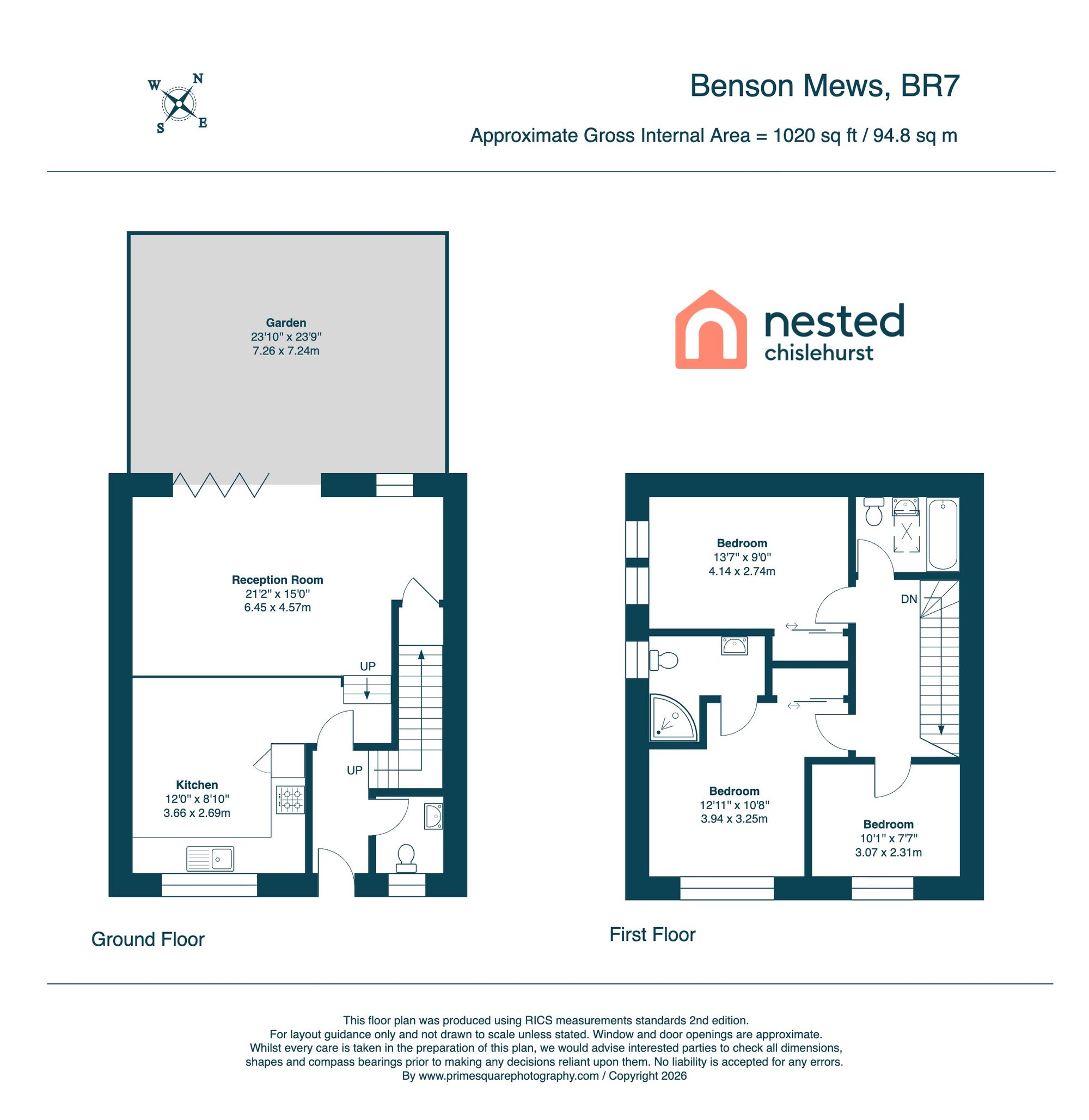 2 Benson Mews, Chislehurst floorplan