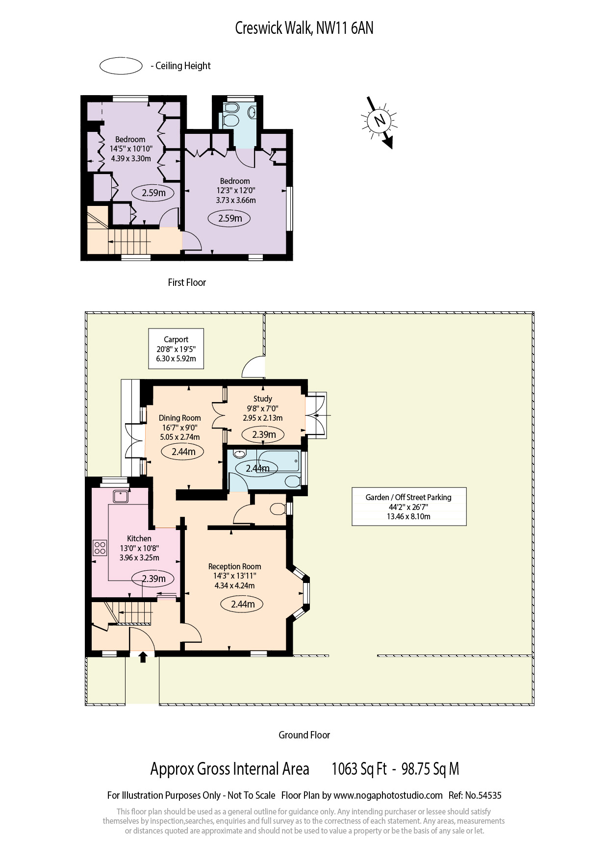 8, Creswick Walk, London floorplan