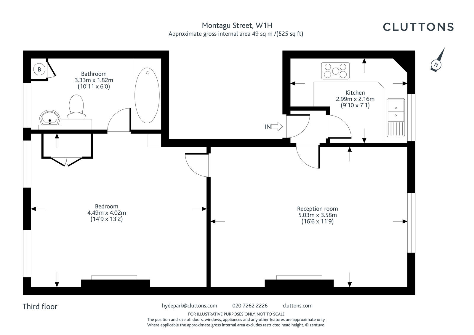 1 Bedrooms Flat to rent in Montagu Street, London W1H