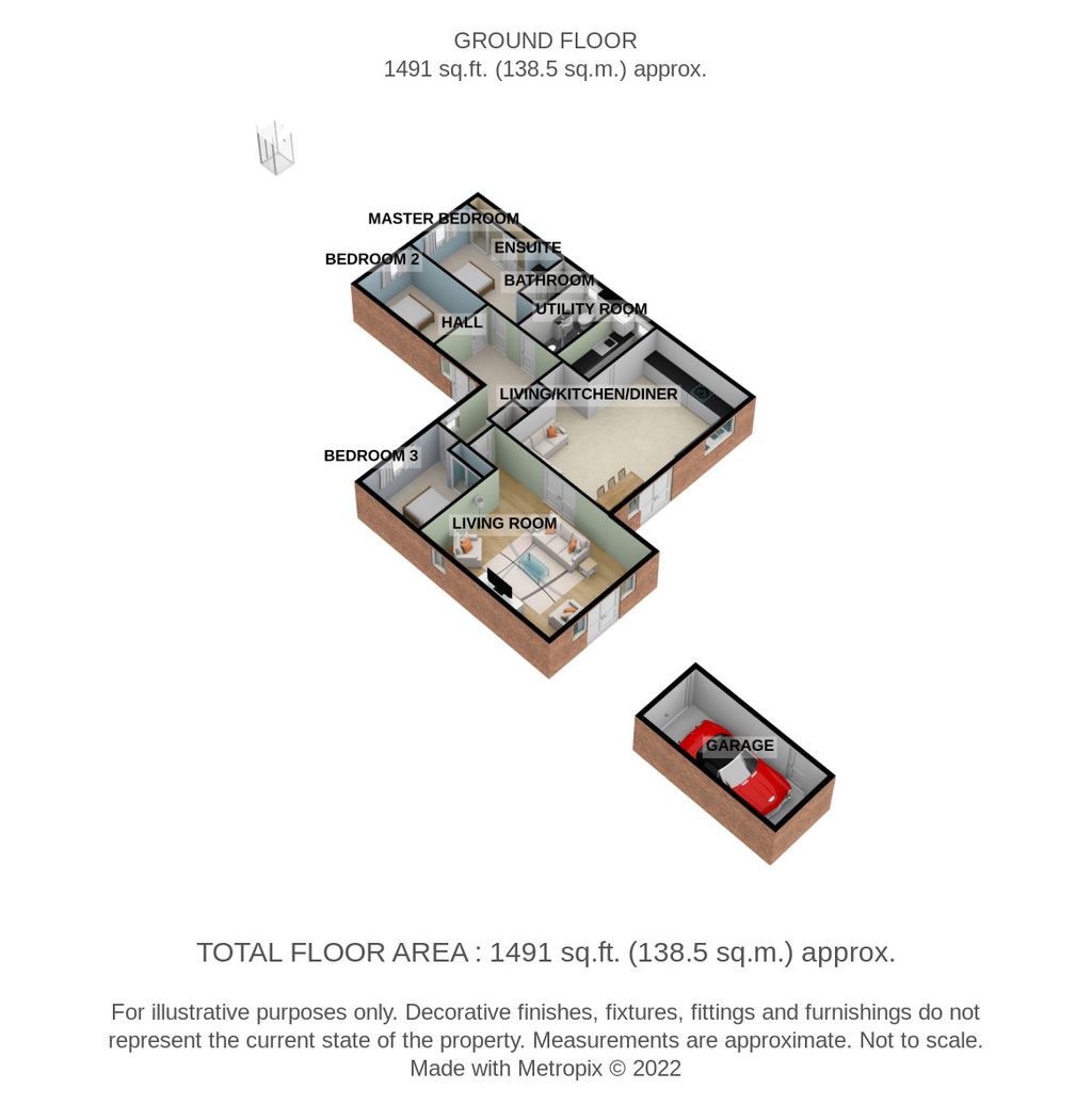Granary Close, Bottesford, Nottingham NG13, 3 bedroom detached bungalow
