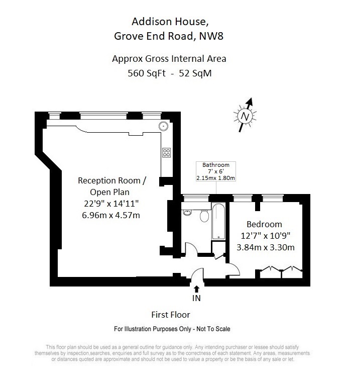 1 Bedrooms Flat to rent in Grove End Road, London NW8