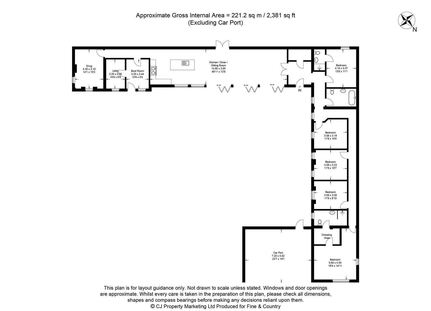 The Old Byre, Newport Road, Hardmead floorplan