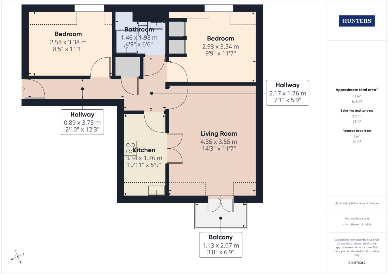 90, Atlantic Close, Southampton floorplan