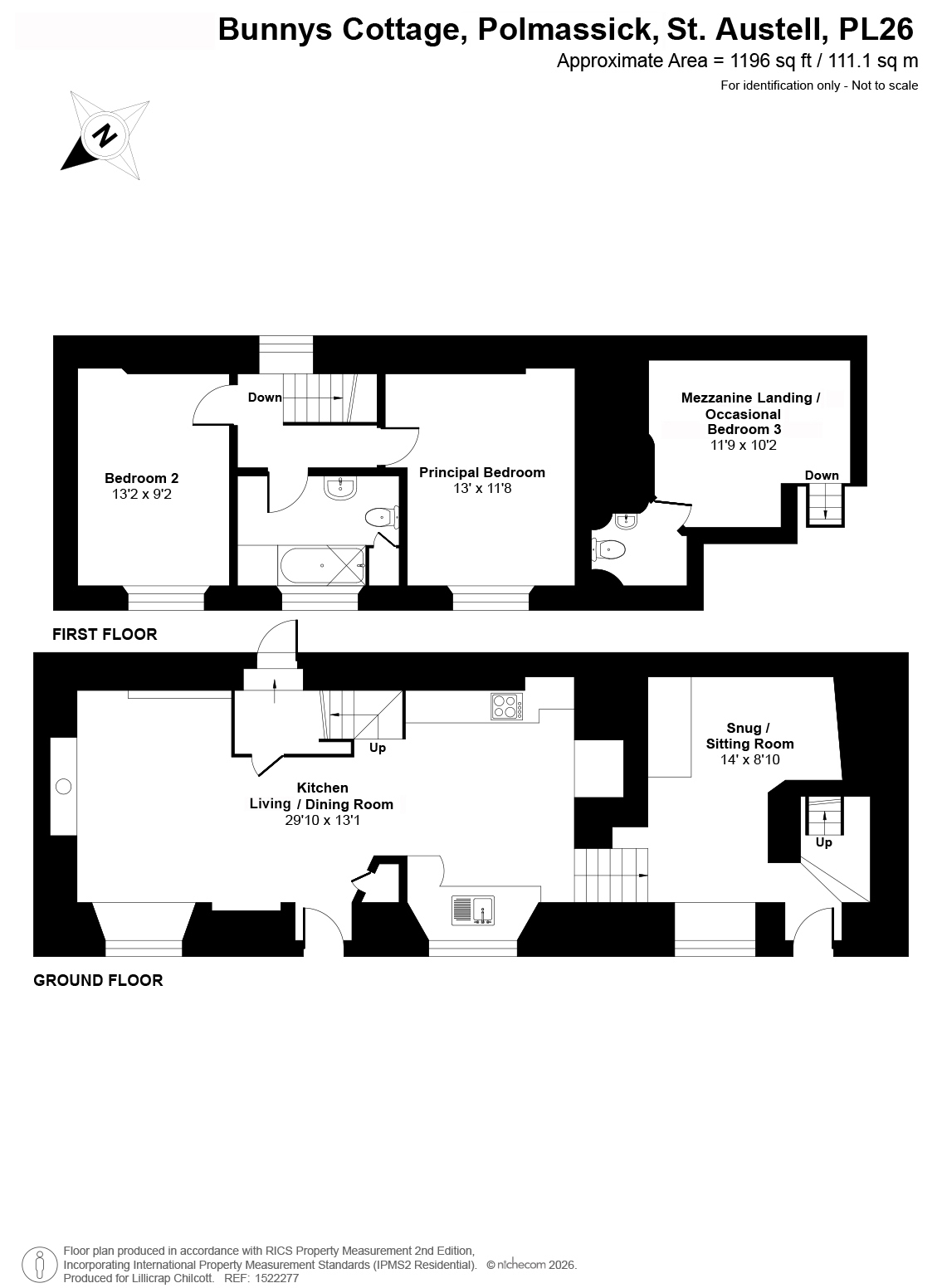 Bunnys Cottage, St. Austell floorplan