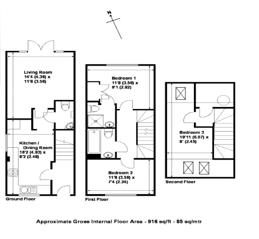 3 Bedrooms Terraced house for sale in Byfleet, West Byfleet, Surrey KT14
