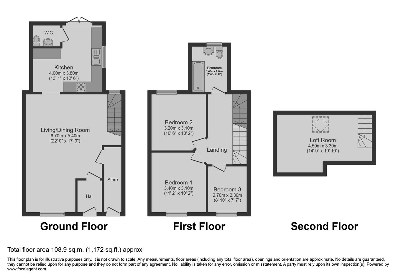 89, Amos Hill, Tonypandy floorplan