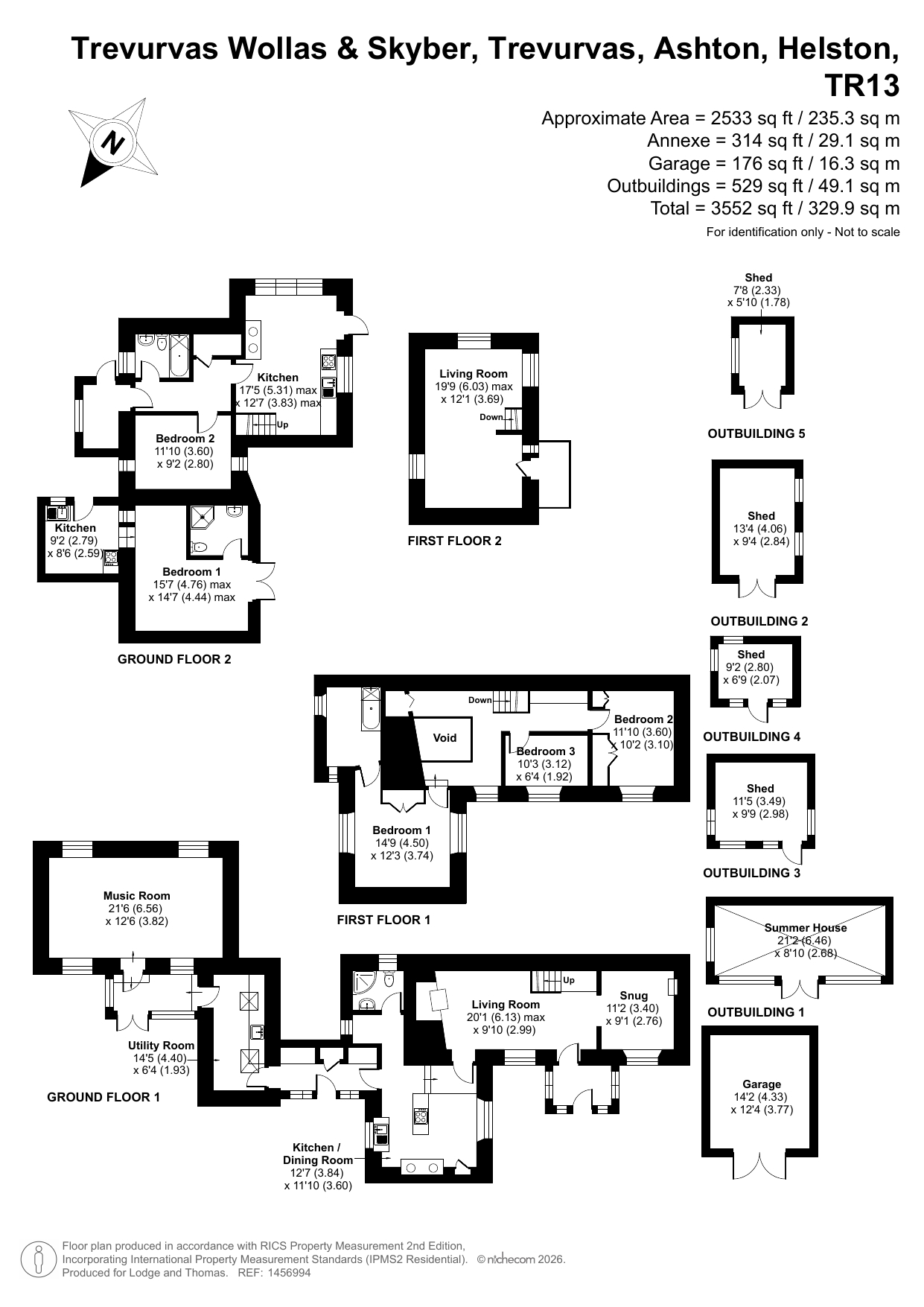 Trevurvas Wollas and Skyber, Helston floorplan
