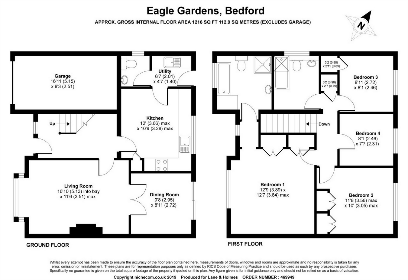 4 Bedrooms Detached house for sale in Eagle Gardens, Bedford MK41