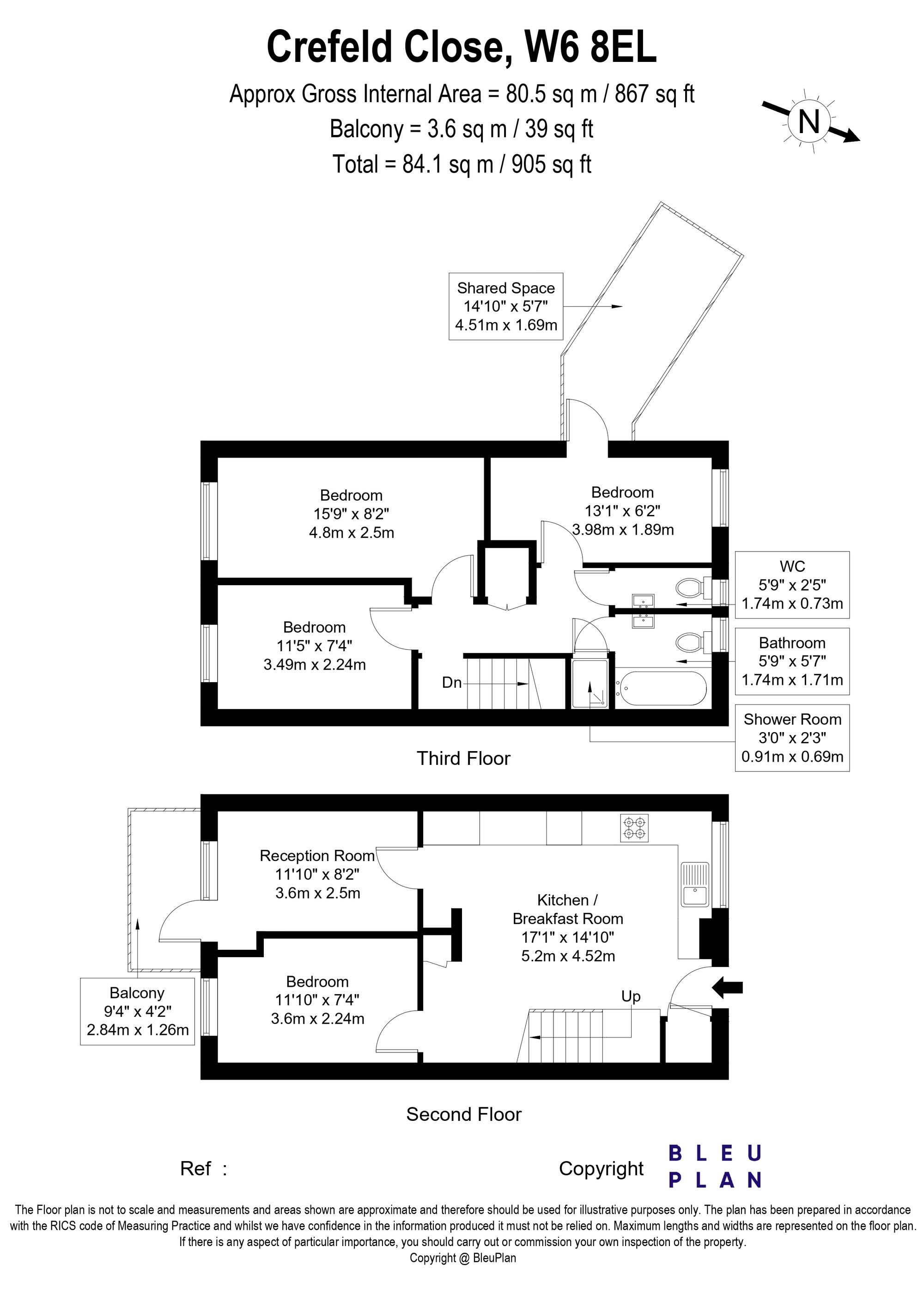 82 Crefeld Close, London floorplan
