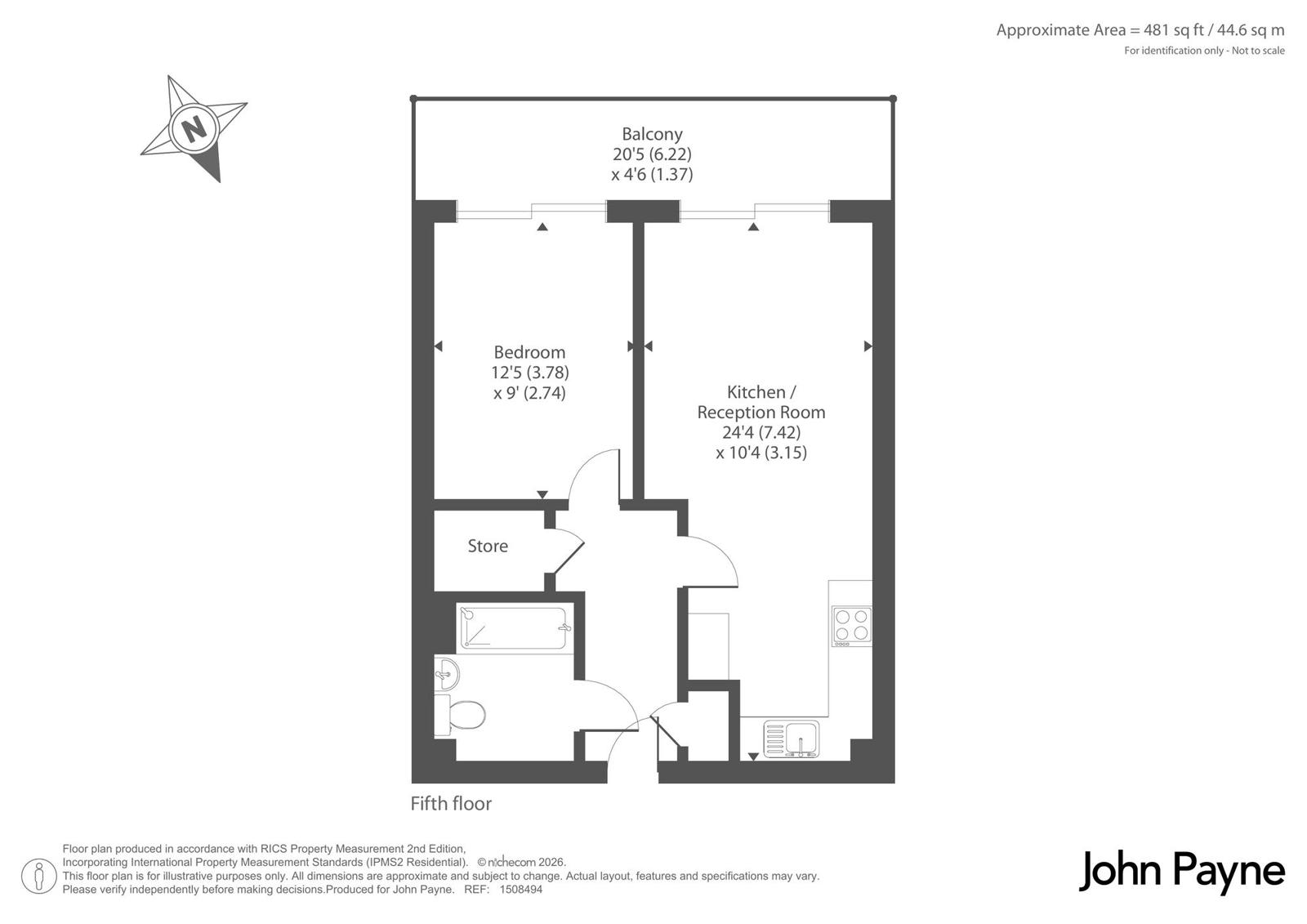 544 East Carriage House,, Royal Carriage Mews, London floorplan