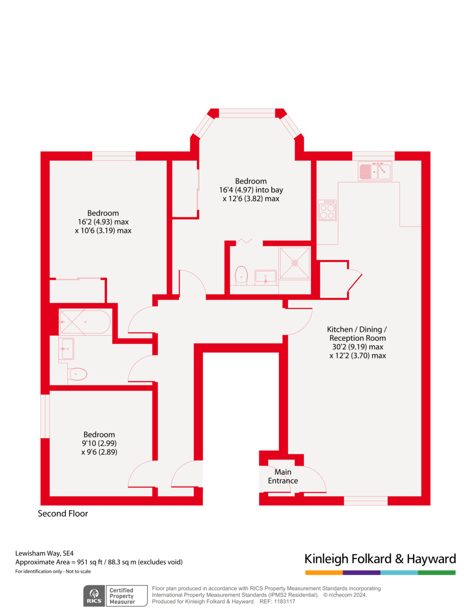 Flat A, 237, Lewisham Way, London floorplan