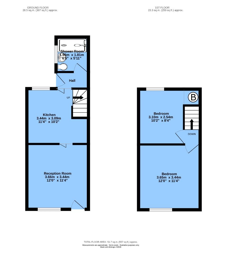 3, Drake Terrace, Station Road, Chesterfield floorplan