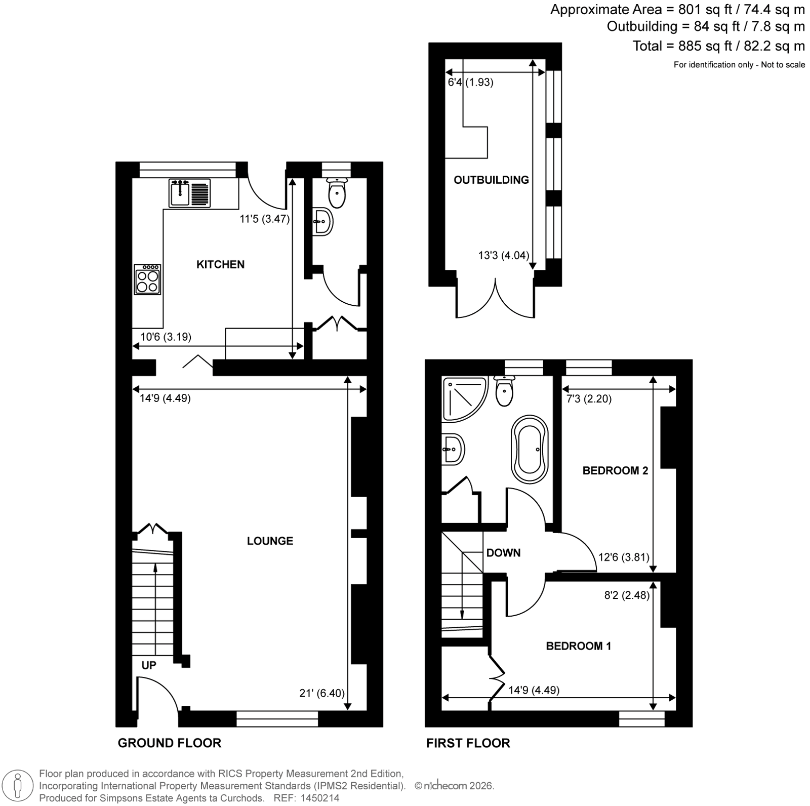 255, Woodham Lane, New Haw floorplan