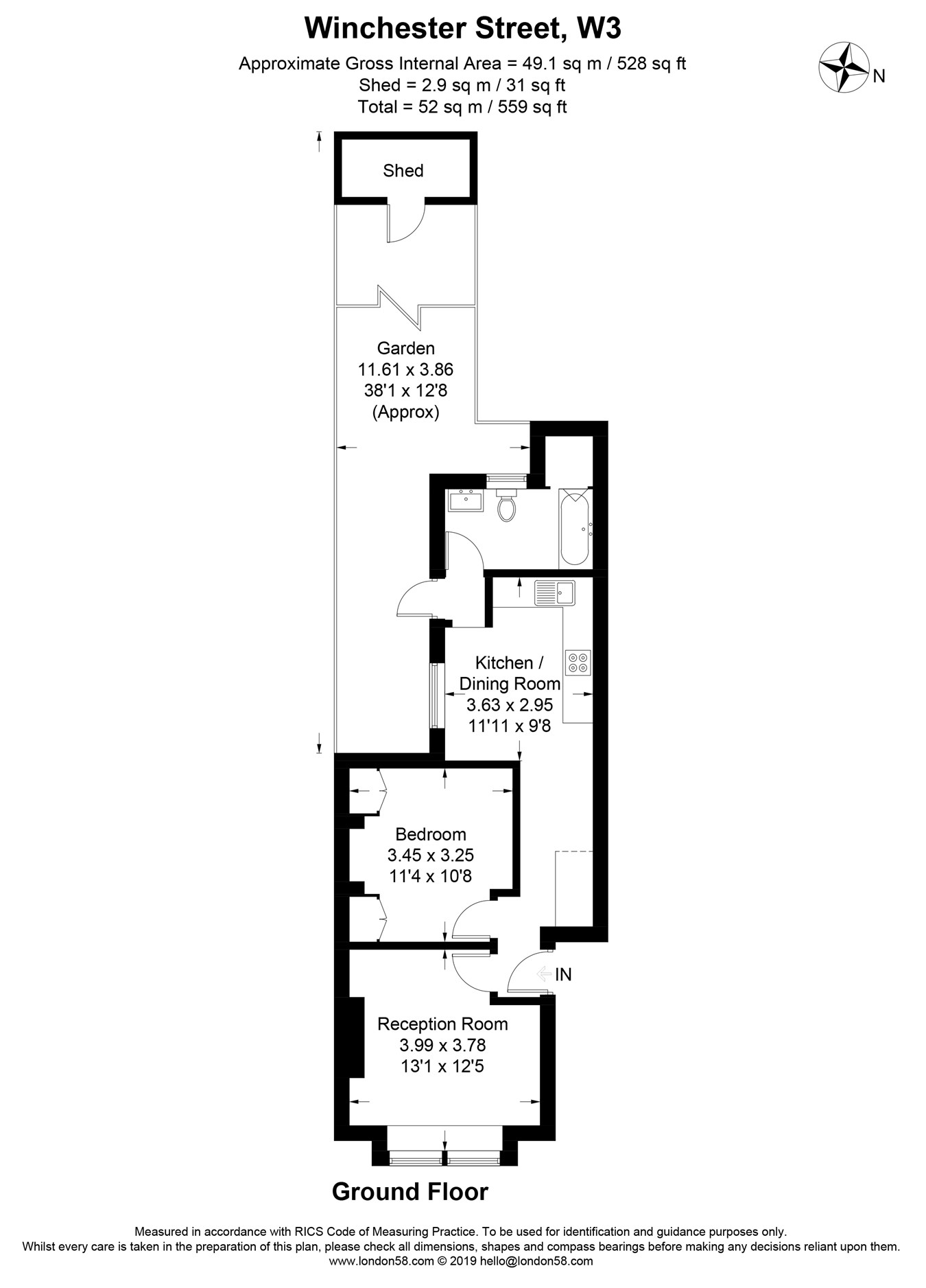 1 Bedrooms Flat for sale in Winchester Street, Acton, London W3