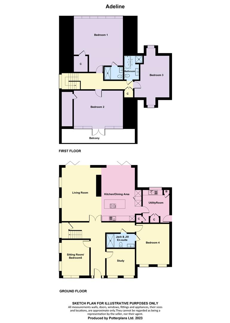 Adeline, Alum Bay New Road, Totland Bay floorplan