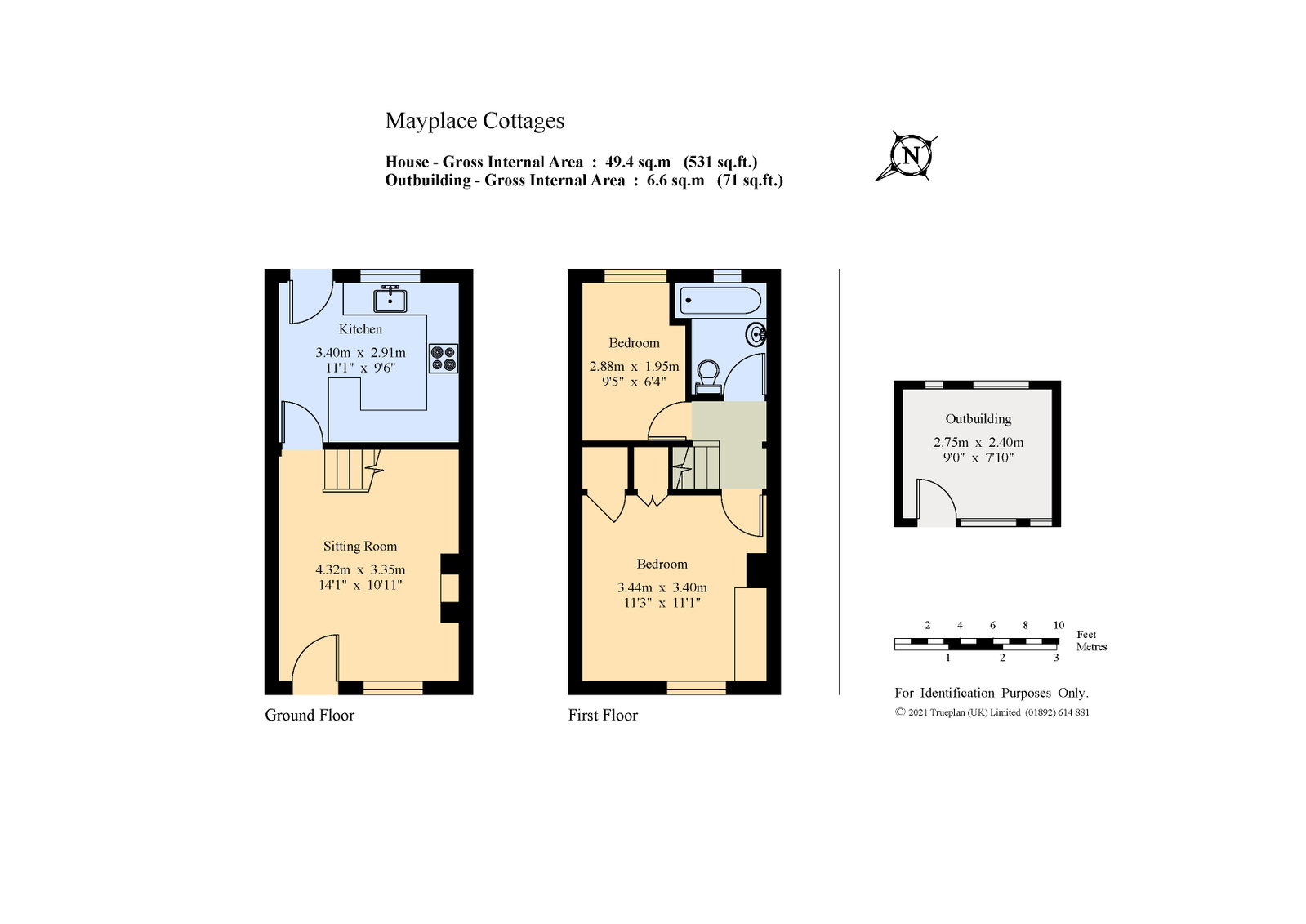 1, May Place Cottages, Cobham floorplan